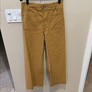 Maeve Mustard Cropped Pants